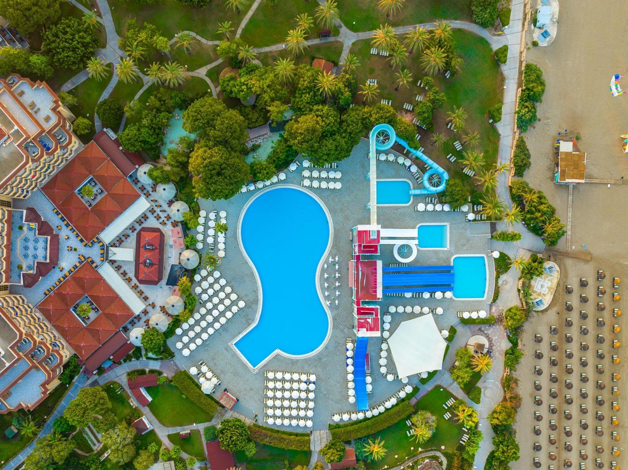 Asteria Family Resort Belek Αττάλεια Εξωτερικό φωτογραφία Aerial view of the water park